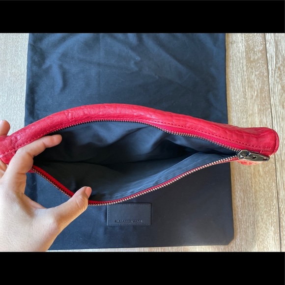 Alexander Wang Full Grain Leather Fold Over Clutch - Picture 9 of 16